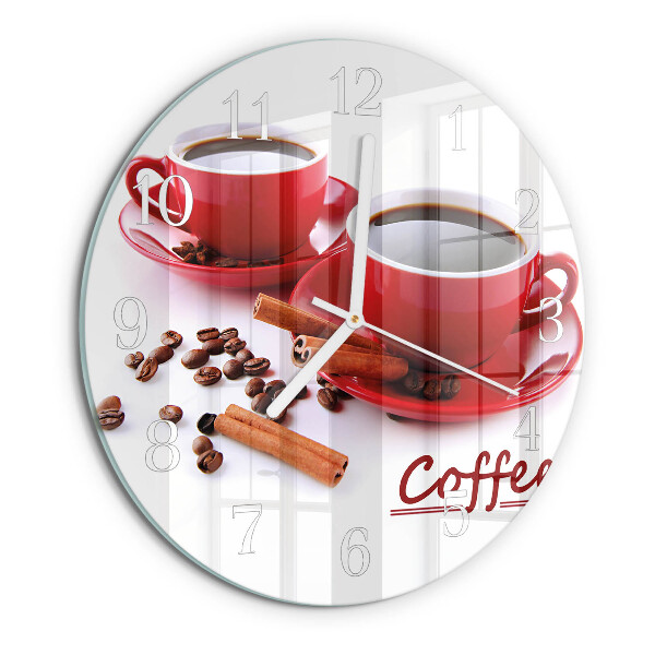 Reloj de pared redondo Taza de café