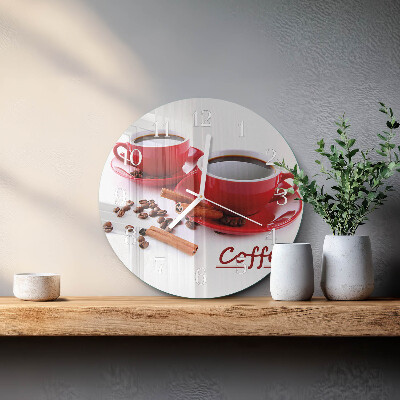 Reloj de pared redondo Taza de café