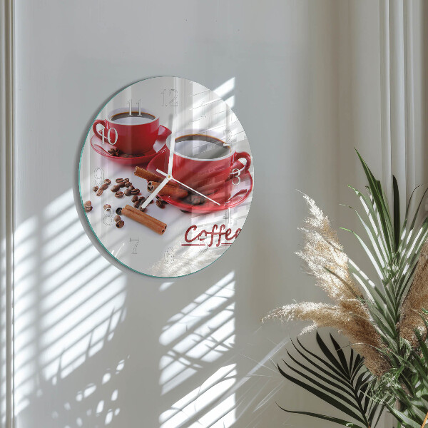 Reloj de pared redondo Taza de café