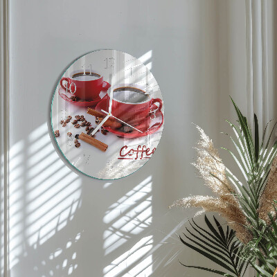Reloj de pared redondo Taza de café