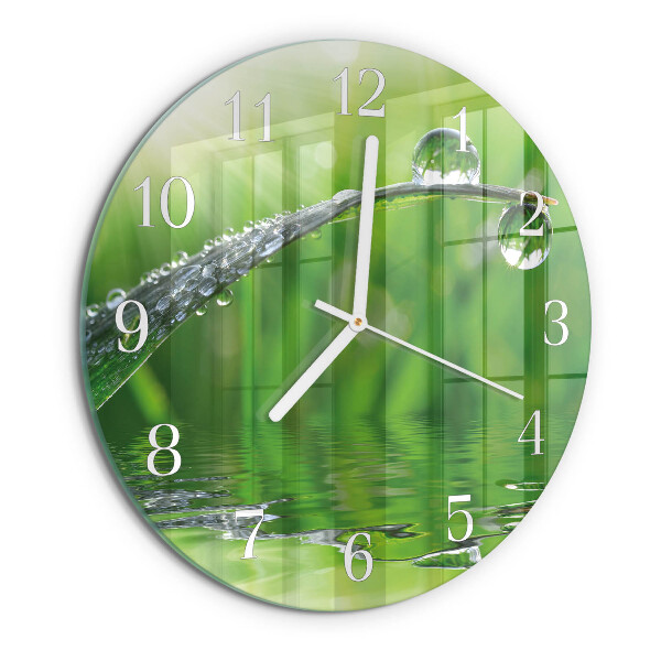Reloj de pared redondo Gotas de rocío
