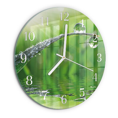 Reloj de pared redondo Gotas de rocío