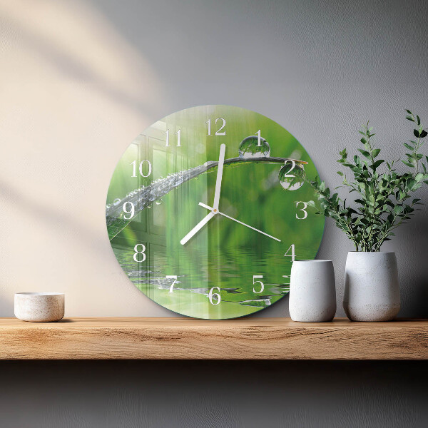 Reloj de pared redondo Gotas de rocío