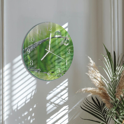 Reloj de pared redondo Gotas de rocío
