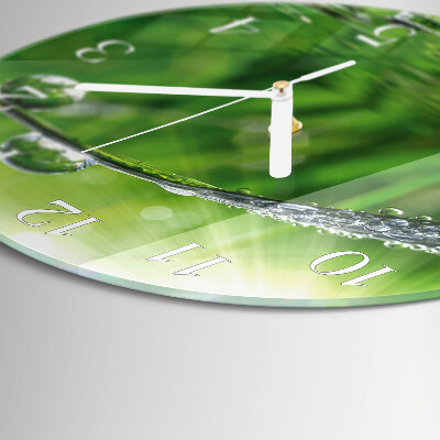 Reloj de pared redondo Gotas de rocío