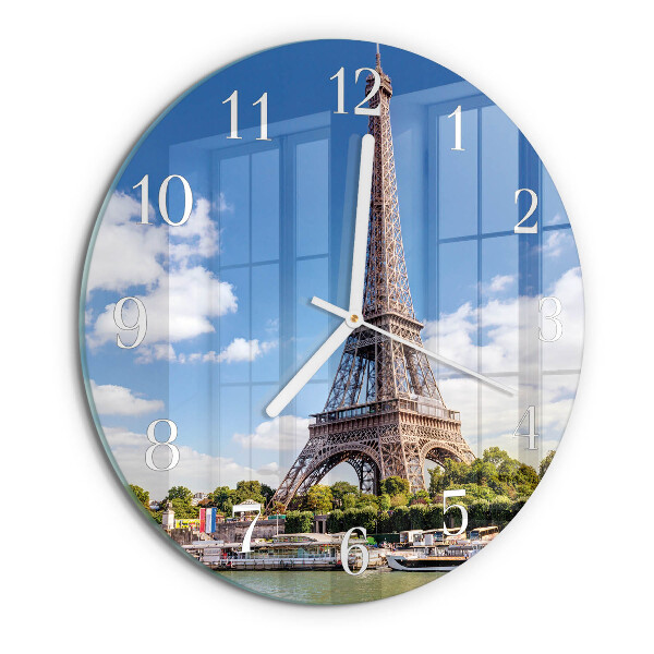 Reloj de pared redondo Torre Eiffel