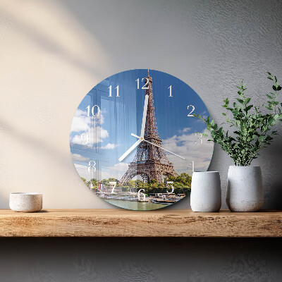 Reloj de pared redondo Torre Eiffel