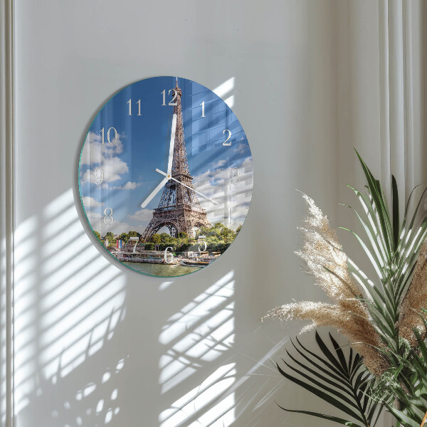 Reloj de pared redondo Torre Eiffel