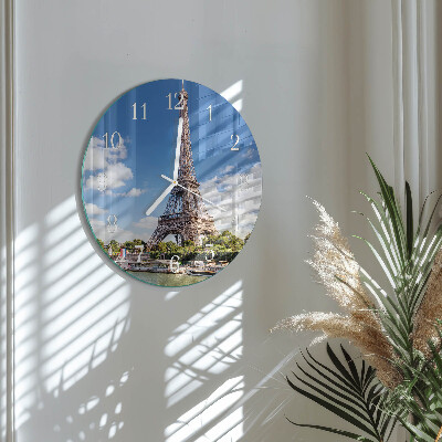 Reloj de pared redondo Torre Eiffel