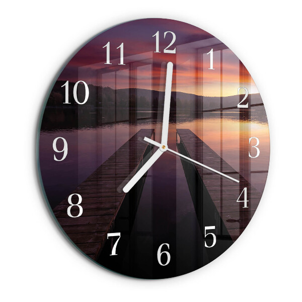 Reloj de pared redondo Atardecer