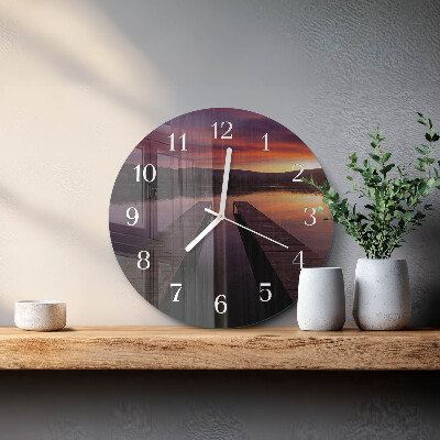 Reloj de pared redondo Atardecer