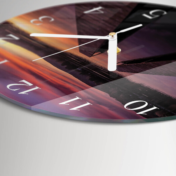 Reloj de pared redondo Atardecer
