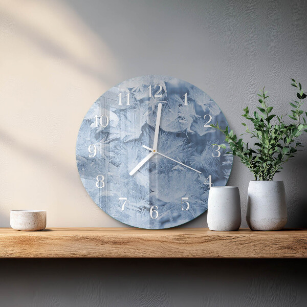 Reloj de pared redondo copos de nieve