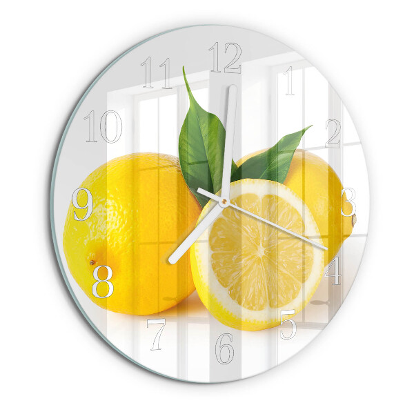 Reloj de pared redondo Limones