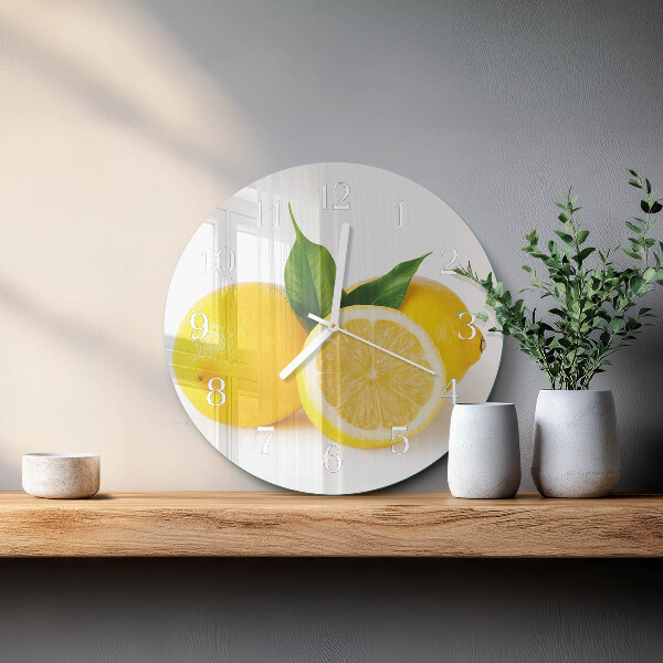 Reloj de pared redondo Limones