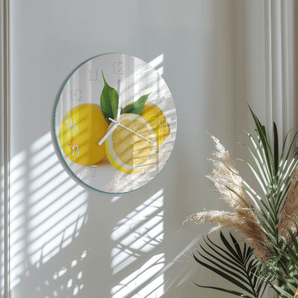 Reloj de pared redondo Limones