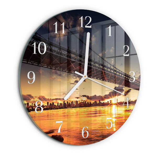 Reloj de pared redondo Puente del río