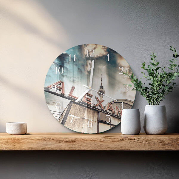 Reloj de pared redondo Plaza de Alejandro