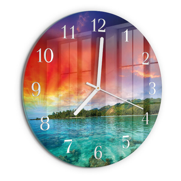 Reloj de pared redondo Paisaje