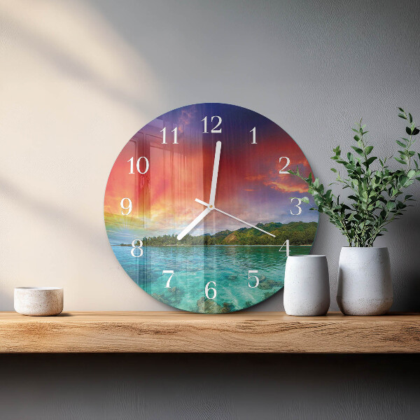 Reloj de pared redondo Paisaje
