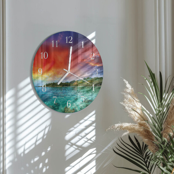 Reloj de pared redondo Paisaje