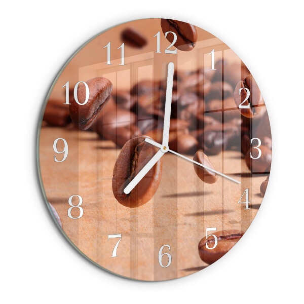 Reloj de pared redondo Granos de café