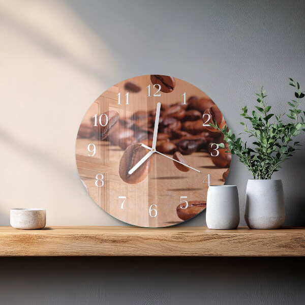 Reloj de pared redondo Granos de café