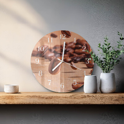 Reloj de pared redondo Granos de café