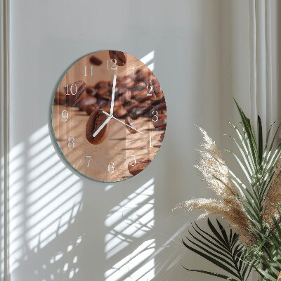 Reloj de pared redondo Granos de café