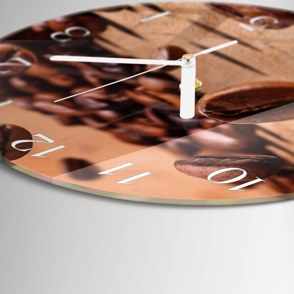 Reloj de pared redondo Granos de café