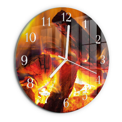 Reloj de pared redondo Fuego