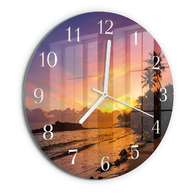 Reloj de pared redondo Atardecer