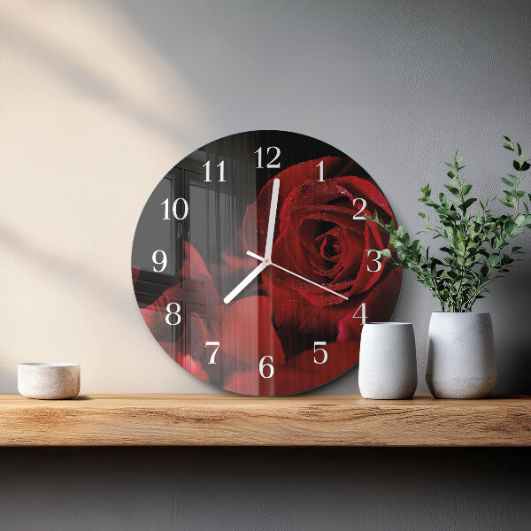 Reloj de pared redondo Rosa