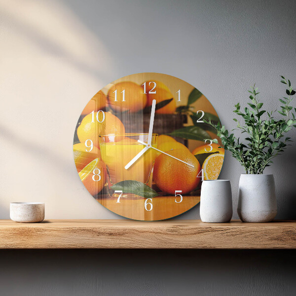 Reloj de pared redondo Naranjas