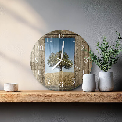 Reloj de pared redondo Árbol
