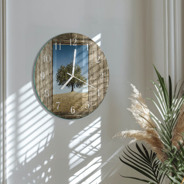 Reloj de pared redondo Árbol