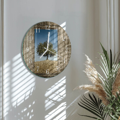 Reloj de pared redondo Árbol