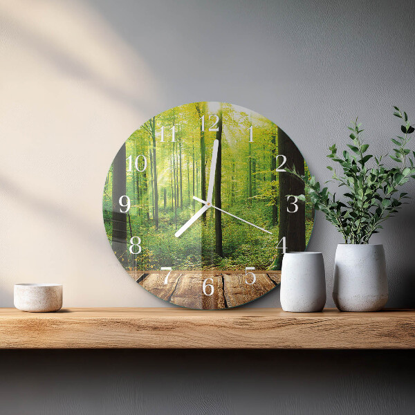 Reloj de pared redondo Bosque