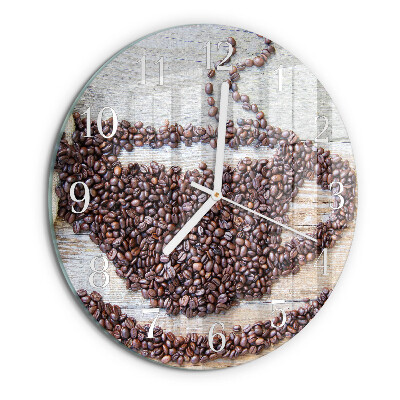 Reloj de pared redondo Granos de café