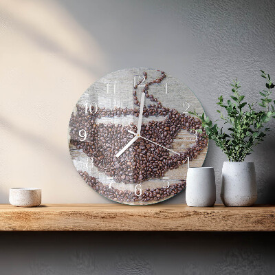 Reloj de pared redondo Granos de café