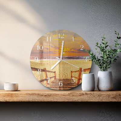 Reloj de pared redondo Puente de playa