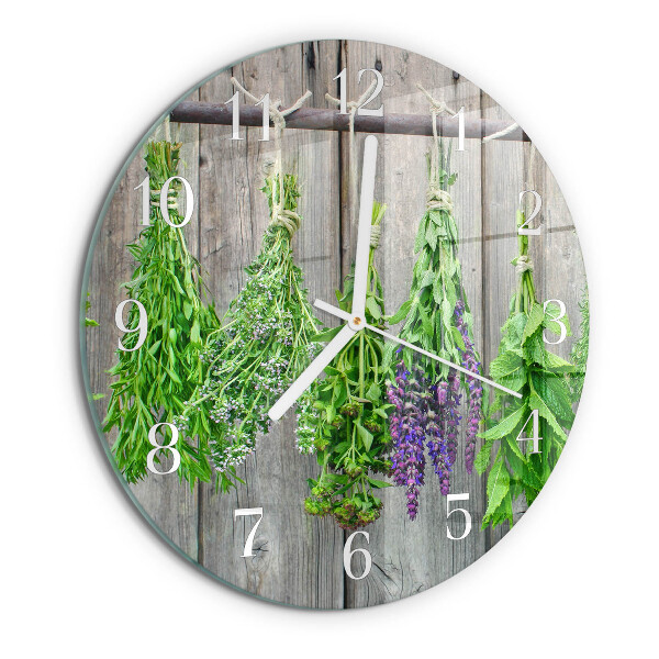 Reloj de pared redondo Hierbas