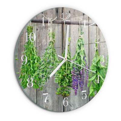 Reloj de pared redondo Hierbas