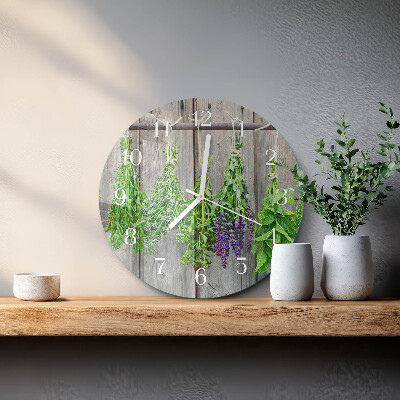 Reloj de pared redondo Hierbas