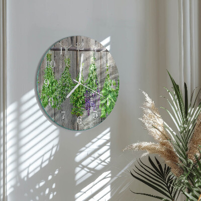 Reloj de pared redondo Hierbas