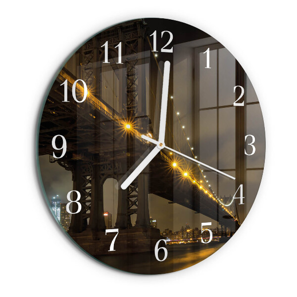 Reloj de pared redondo La noche del puente