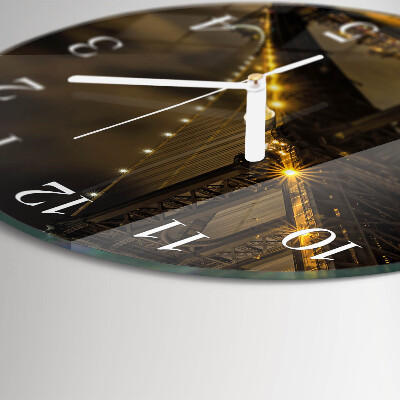 Reloj de pared redondo La noche del puente