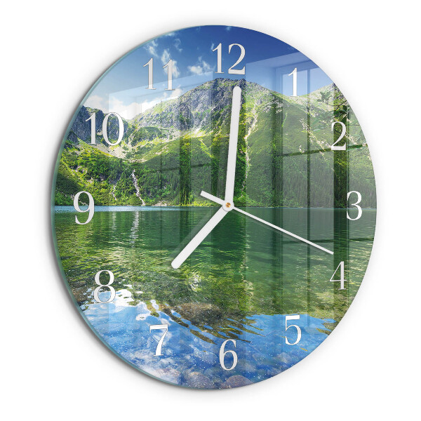 Reloj de pared redondo Lago de montaña