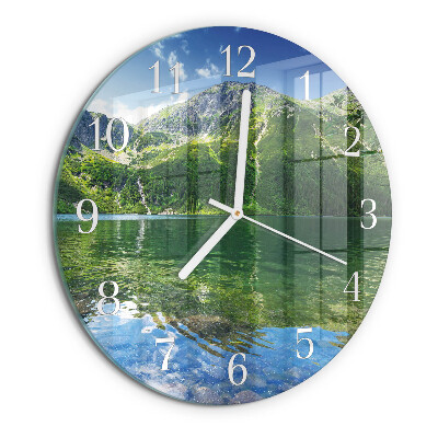 Reloj de pared redondo Lago de montaña