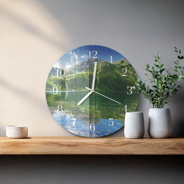 Reloj de pared redondo Lago de montaña